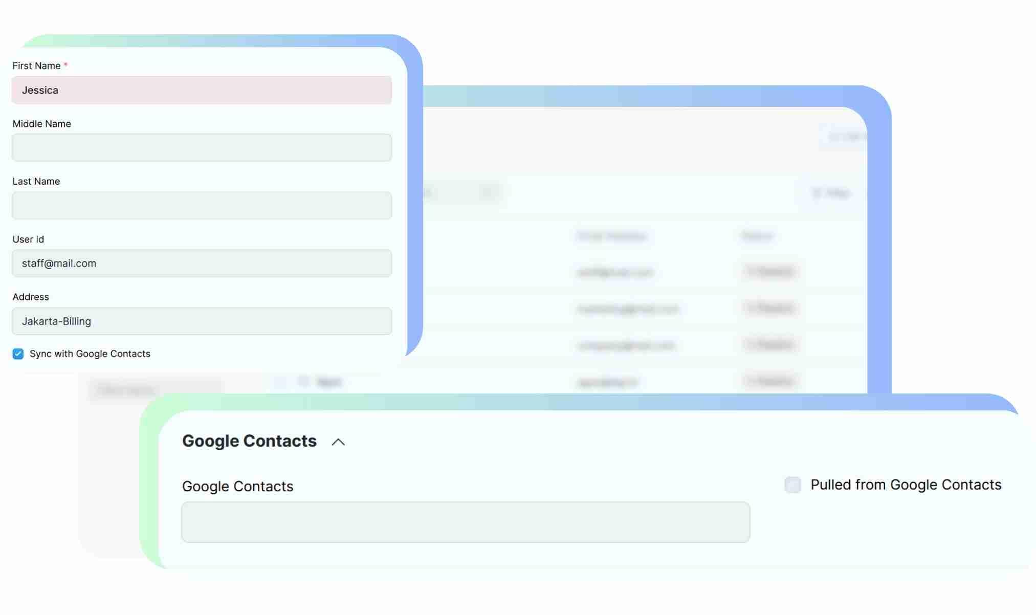Integrasi Google Contact (Fitur Premium)
